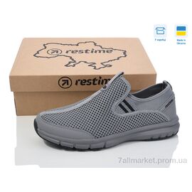 Фотография Кроссовки мужские модные Весна/осень PML26820 grey (8 пар р.41-45) "Restime" недорого оптом от прямого поставщика