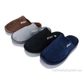 Фотография Тапки мужские домашние Весна/осень 079-4 mix (12 пар р.40-45) "Alex" недорого оптом от прямого поставщика