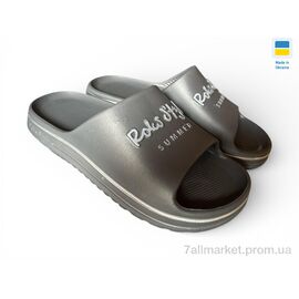 Фотография Шлепки мужские пляжные Лето 520-018 сірий (8 пар р.41-45) "Rai shoes" недорого оптом от прямого поставщика