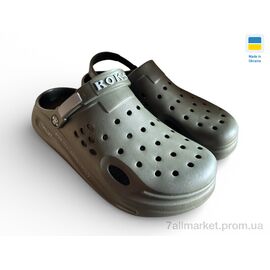 Фотография Кроксы мужские легкие Лето 516-017 хакі (8 пар р.41-44) "Rai shoes" недорого оптом от прямого поставщика