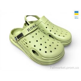 Фотография Кроксы женские летние Лето 517-016 оливка (8 пар р.37-40) "Rai shoes" недорого оптом от прямого поставщика