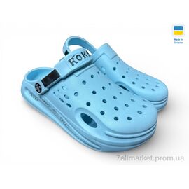 Фотография Кроксы женские летние Лето 517-011 блакитний (8 пар р.37-40) "Rai shoes" недорого оптом от прямого поставщика