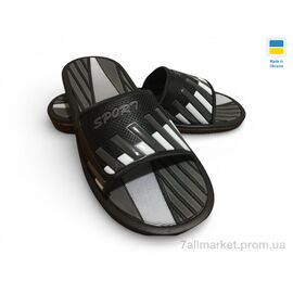 Фотография Шлепки мужские пляжные Лето M4 чорний (8 пар р.41-45) "Rai shoes" недорого оптом от прямого поставщика