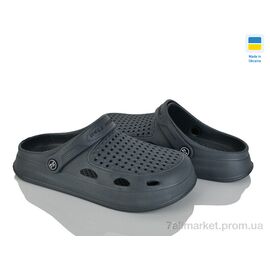 Фотография Кроксы женские летние Лето Сабо08 графіт (6 пар р.36-41) "Rai shoes" недорого оптом от прямого поставщика