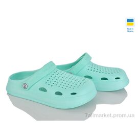 Фотография Кроксы женские летние Лето Сабо08 м'ята (6 пар р.36-41) "Rai shoes" недорого оптом от прямого поставщика