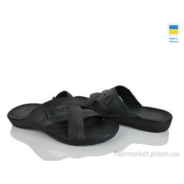 Фотография Шлепки мужские пляжные Лето П11 чорний (8 пар р.39-45) "Rai shoes" недорого оптом от прямого поставщика