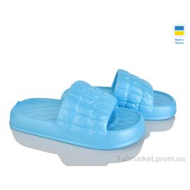 Фотография Шлепки женские облегченные Лето ПЖ50 небесний (6 пар р.37-42) "Rai shoes" недорого оптом от прямого поставщика