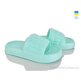 Фотография Шлепки женские облегченные Лето ПЖ50 м'ята (6 пар р.37-42) "Rai shoes" недорого оптом от прямого поставщика