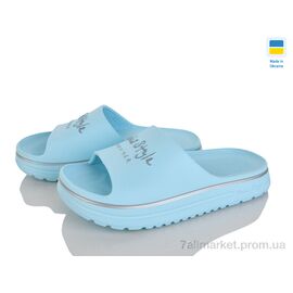 Фотография Шлепки женские облегченные Лето 540-011 блакитний (8 пар р.37-40) "Rai shoes" недорого оптом от прямого поставщика