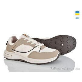 Фотография Кроссовки женские модные Весна/осень Гіпаніс Ж694 молочний-качи (8 пар р.36-40) "Progress" недорого оптом от прямого поставщика