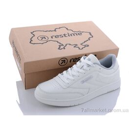 Фотография Кроссовки мужские модные Весна/осень PMB26827 white (8 пар р.41-45) "Restime" недорого оптом от прямого поставщика