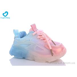 Фотография Кроссовки детские модные Весна/осень 158-2 рожевий (5 пар р.21-24) "Comfort-baby" недорого оптом от прямого поставщика