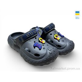 Фотография Кроксы детские летние Лето 333 сірий (8 пар р.24-32) "Rai shoes" недорого оптом от прямого поставщика