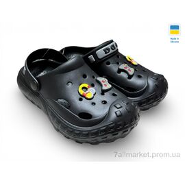 Фотография Кроксы детские летние Лето 333 чорний (8 пар р.24-32) "Rai shoes" недорого оптом от прямого поставщика