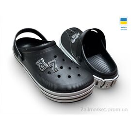 Фотография Кроксы детские летние Лето 601 чорний (8 пар р.37-41) "Rai shoes" недорого оптом от прямого поставщика