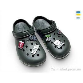 Фотография Кроксы детские летние Лето 329 хакі (8 пар р.33-36) "Rai shoes" недорого оптом от прямого поставщика