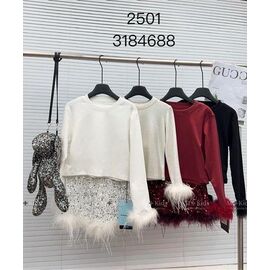 Светер Дитячий на дівчинку 2501 red р.120-170 "Meloria" недорого оптом від прямого постачальника