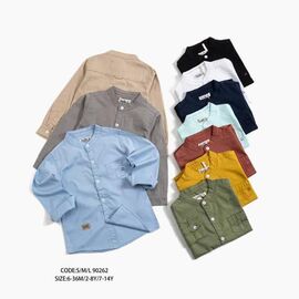Фотография Рубашка детская на мальчика 90262 khaki р.7-14 "Meloria" недорого оптом от прямого поставщика
