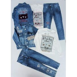 Фотография Костюм детский на девочку ML3597 blue-grey р.5-8 "Meloria" недорого оптом от прямого поставщика