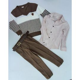 Фотография Костюм детский на мальчика ML3952 brown р.5-8 "Meloria" недорого оптом от прямого поставщика