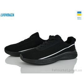 Фотография Кроссовки мужские модные Весна/осень B&R 7003 чорний (6 пар р.40-45) "Lvovbaza" недорого оптом от прямого поставщика