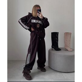 Фотография Костюм спортивный женский тёплый 11089 brown р.M-XL "Little Secret" недорого оптом от прямого поставщика