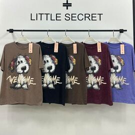 Фотография Футболка женская 500124 brown р.one size "Little Secret" недорого оптом от прямого поставщика
