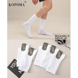 Фотография Носки мужские A1091-3 white р.41-47 "Корона" недорого оптом от прямого поставщика