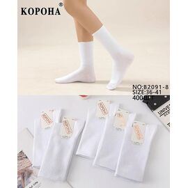 Фотография Носки женские B2091-8 white р.36-41 "Корона" недорого оптом от прямого поставщика