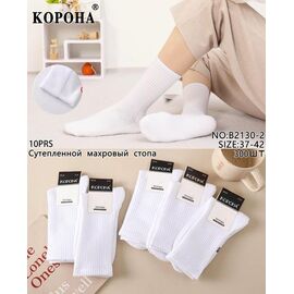 Фотография Носки женские B2130-2 white р.37-42 "Корона" недорого оптом от прямого поставщика
