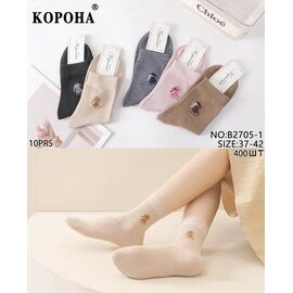 Фотография Носки женские B2705-1 mix р.37-42 "Корона" недорого оптом от прямого поставщика