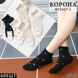 Фотография Носки женские BY5567-3 mix р.36-41 "Корона" недорого оптом от прямого поставщика