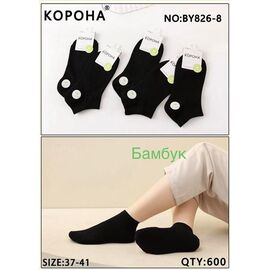 Фотография Носки женские BY826-8 black р.37-41 "Корона" недорого оптом от прямого поставщика