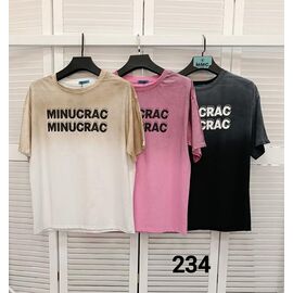 Фотография Футболка женская 234 pink р.one size "LOOK" недорого оптом от прямого поставщика