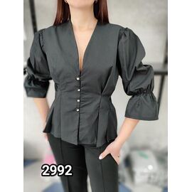 Фотография Блузка женская 2992 black р.42-46 "LOOK" недорого оптом от прямого поставщика