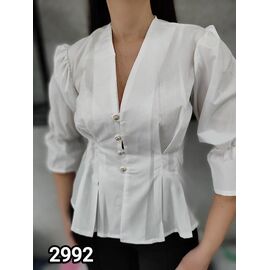 Фотография Блузка женская 2992 white р.42-46 "LOOK" недорого оптом от прямого поставщика