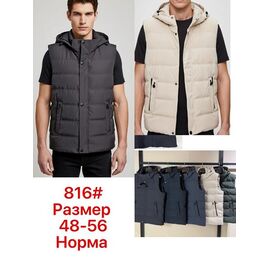 Фотография Жилетка мужская 816 beige р.48-56 "Lina" недорого оптом от прямого поставщика