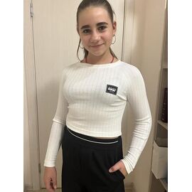 Фотография Свитер детский на девочку M416 white р.152-164 "Moda school" недорого оптом от прямого поставщика