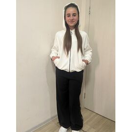Фотография Костюм детский спортивный на девочку M420 white р.140-158 "Moda school" недорого оптом от прямого поставщика
