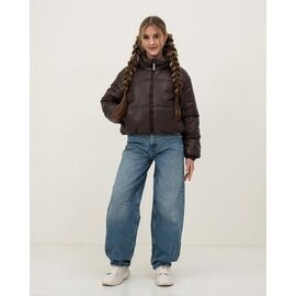 Фотография Куртка детская демисезонная на девочку M454 brown р.140-164 "Moda school" недорого оптом от прямого поставщика