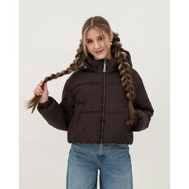 Фотография Куртка детская демисезонная на девочку M456 chocolate р.140-164 "Moda school" недорого оптом от прямого поставщика