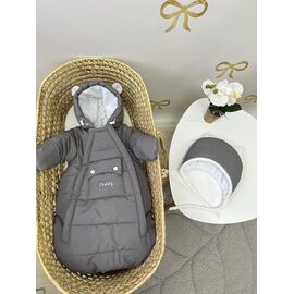 Фотография Комбинезон детский на мальчика M466 grey р.0-0.6 "Moda school" недорого оптом от прямого поставщика