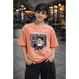 Фотография Футболка детская на мальчика M473 orange р.140-164 "Moda school" недорого оптом от прямого поставщика