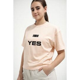 Фотография Футболка детская на девочку M476 beige р.140-164 "Moda school" недорого оптом от прямого поставщика