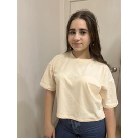 Фотография Футболка детская на девочку M478 beige р.140-164 "Moda school" недорого оптом от прямого поставщика