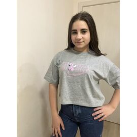 Фотография Футболка детская на девочку M479 grey р.140-164 "Moda school" недорого оптом от прямого поставщика