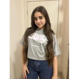 Фотография Футболка детская на девочку M487 grey р.140-164 "Moda school" недорого оптом от прямого поставщика
