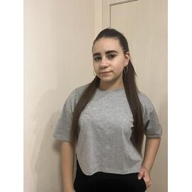 футболка дитяча на дівчинку M494 grey р.140-164 "Moda school" недорого оптом від прямого постачальника