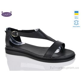 Фотография Босоножки женские летние Лето 922 чорна шкіра (6 пар р.36-40) "Garti" недорого оптом от прямого поставщика