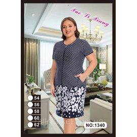 Фотография Халат женский домашний размер 54-62 "FLOWER" недорого от прямого поставщика